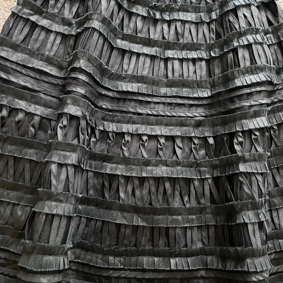 Black Jumper Dress with Lace Pattern Detail A-Line Skirt Bottom Womens Small - Picture 8 of 11